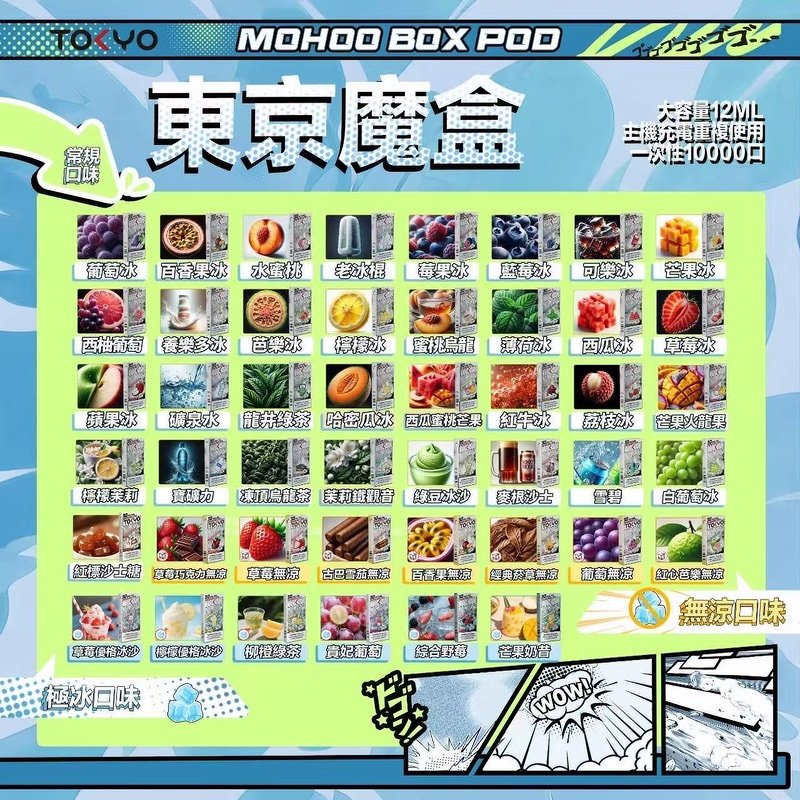 東京魔盒Mohoo煙彈|12ml 大容量|10000口體驗|專用魔盒主機:圖片 2